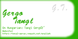 gergo tangl business card